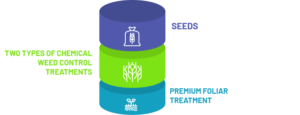 seeds, two types of chemicals, premium foliar treatment