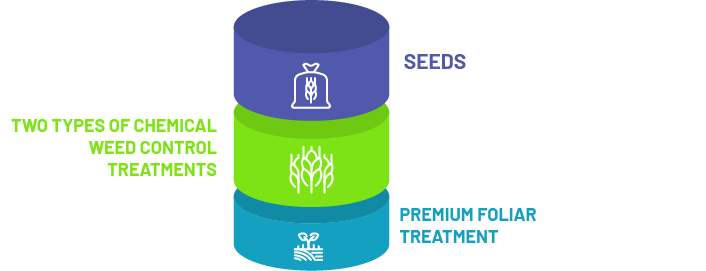 seeds, two types of chemicals, premium foliar treatment